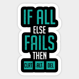 If all else fails then CLRT ALT DEL Sticker